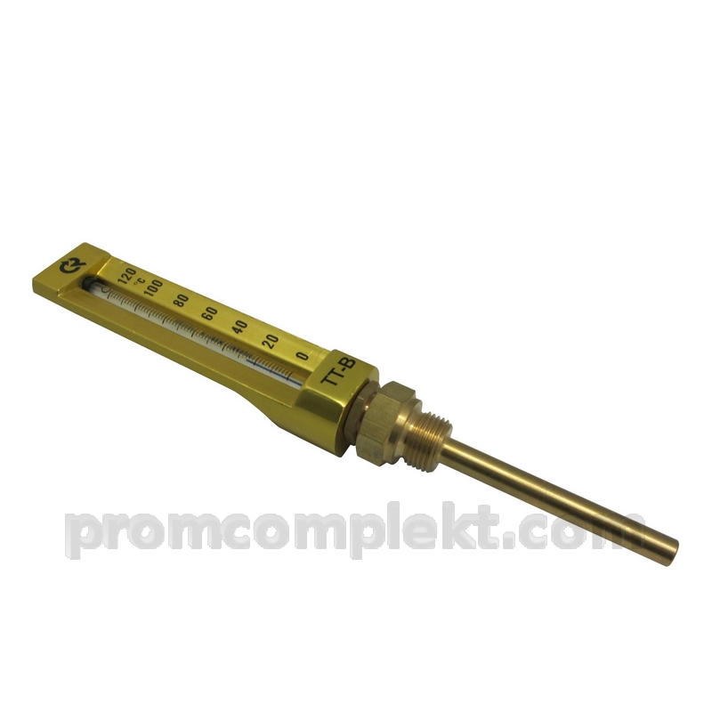 Термометр прямой, виброустойчивый TT-B-150/40. П11 G1/2 (0-120C)