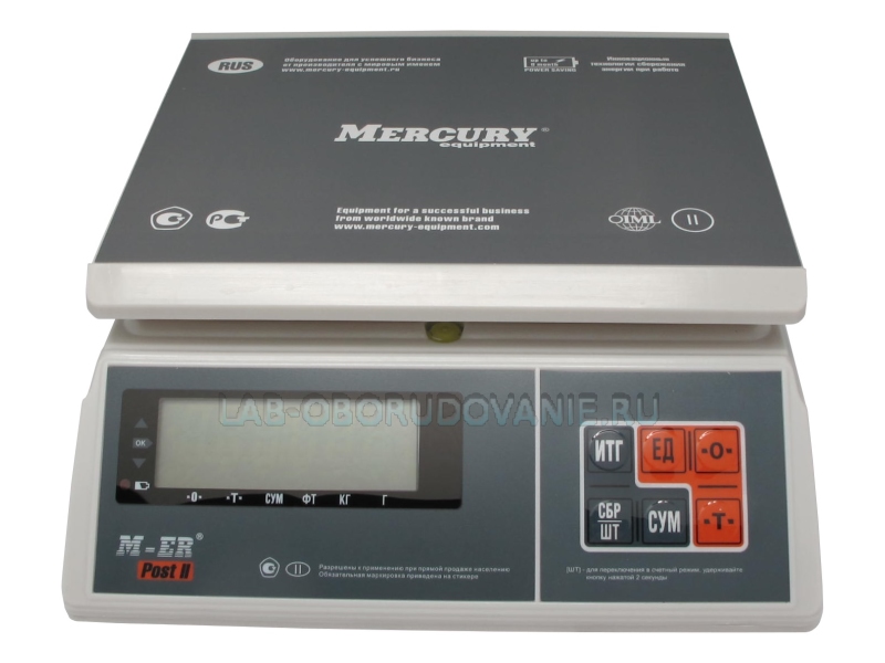Весы порционные M-ER 326AFU -6.01 LCD "POST II" (6кг х 0,1г) Mercury
