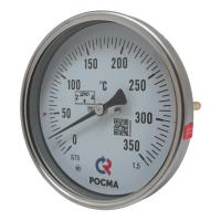 Термометр осевой биметаллический показывающий БТ-51.211(0...350°C)G½.100.1,5