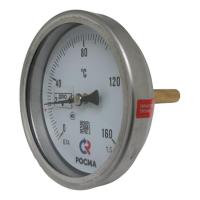 Термометр осевой биметаллический показывающий БТ-41.211(0...160°C)G½.64.1,5