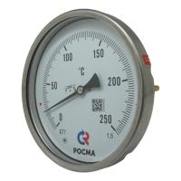 Термометр осевой биметаллический показывающий БТ-71.211(0...250°C)G½.150.1,5