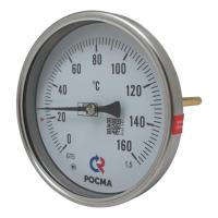 Термометр осевой биметаллический показывающий БТ-51.211(0...160°C)М20х1,5.64.1,5